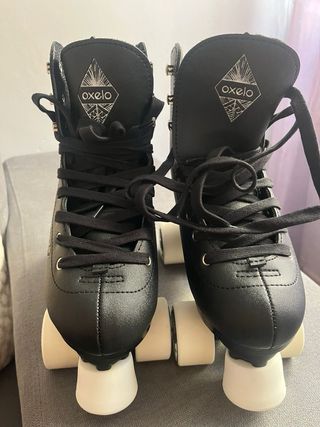 Patines Oxelo 4 Ruedas Talla 37 Negros