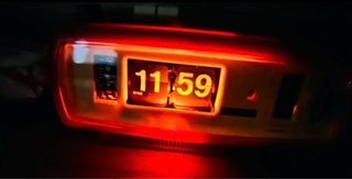 Sveglia Sanyo Vintage Flip Clock/cartellini Rossa