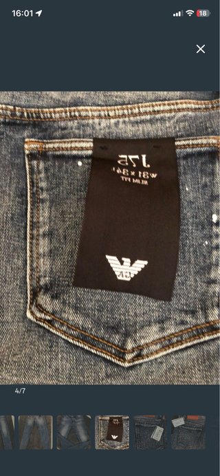 Vaqueros Emporio Armani Azules