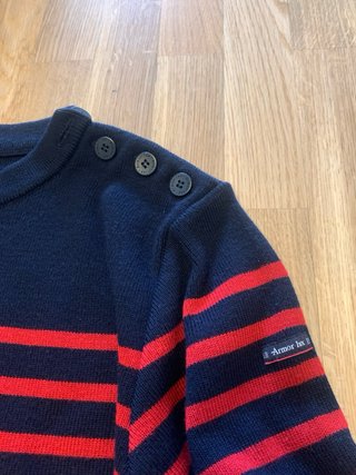 Jersey marinero Armor-Lux rayas azul y rojo