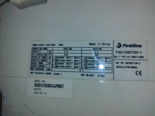 Aire Acondicionado Firstline Blanco