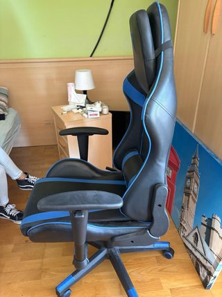 Silla Gaming Tempest Negra y Azul