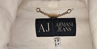 Chaqueta Chaleco Armani Jeans Blanca. Original