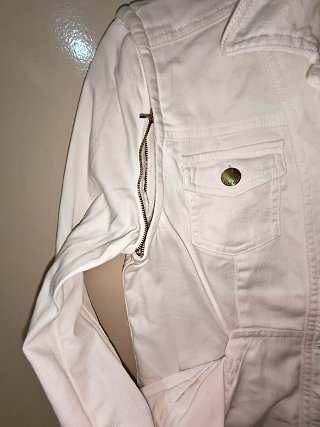 Chaqueta Chaleco Armani Jeans Blanca. Original