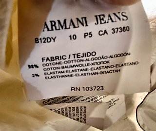 Chaqueta Chaleco Armani Jeans Blanca. Original