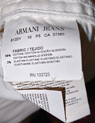 Chaqueta Chaleco Armani Jeans Blanca. Original