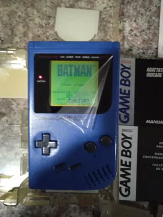 Consola Game Boy Azul + Juegos y Manuales y caja