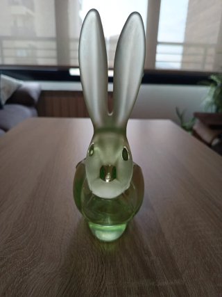 Figura Conejo Cristal Uranio Verde