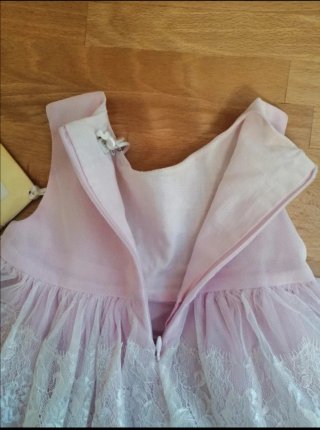 Abito bambina cerimonia rosa pizzo