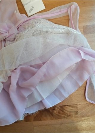 Abito bambina cerimonia rosa pizzo