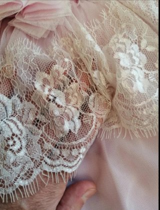 Abito bambina cerimonia rosa pizzo
