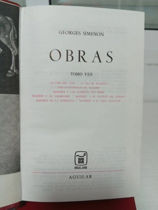 Novelas de Maigret. Simenon. Aguilar