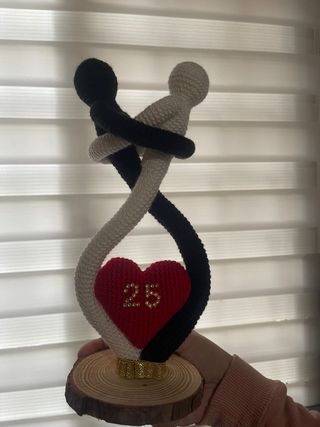 Figura Pareja Enamorados Corazón 25 años