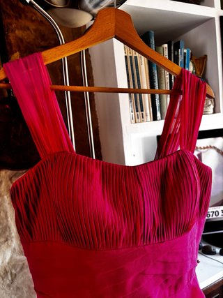 Vestido fiesta Roberto Verino rosa fucsia