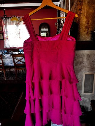 Vestido fiesta Roberto Verino rosa fucsia