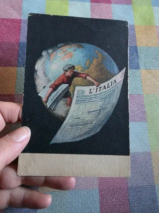 Cartolina pubblicitaria L'Italia anni 50