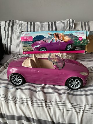 Auto sportiva Barbie convertibile e bambola Barbie antica