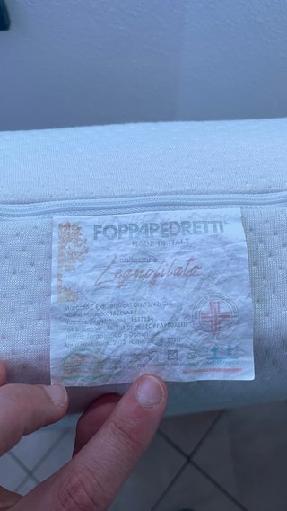 Culla Pali legno + Materasso Foppapedretti