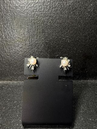 Conjunto Anillo y Pendientes Perla y Diamante