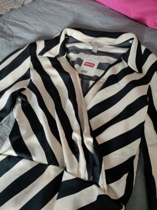 Vestido rayas blanco y negro talla XS