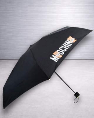 Paraguas Love Moschino Negro Supermini 8 Estuche