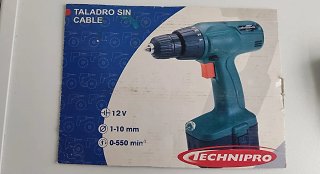 Taladro Atornillador Inalámbrico Technipro 12V
