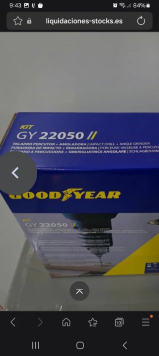 Taladro y amoladora Goodyear