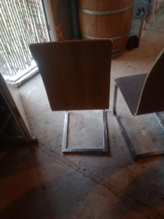 Sillas modernas madera y tela
