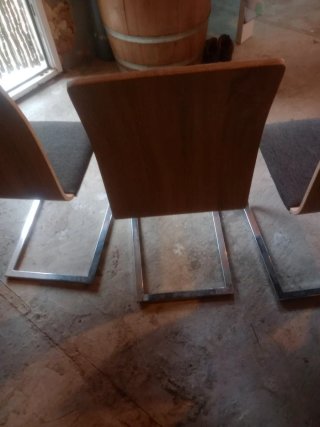 Sillas modernas madera y tela