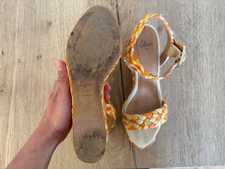 Sandalias Castañer Naranja y Amarillo