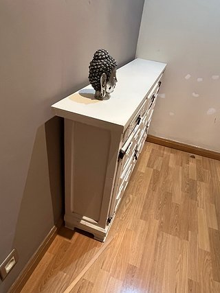 Mueble taquillón recibidor blanco