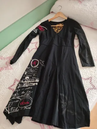Vestido Desigual Negro Talla L