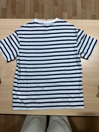 Camiseta Pull&Bear rayas azul marino Talla XS
