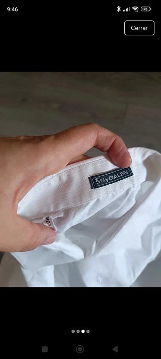 Camisa blanca hombre