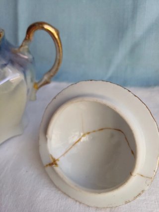 Azucarero de porcelana Silesia