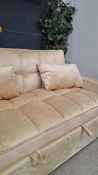 Sofá Cama 2 Plazas 137cm Beige