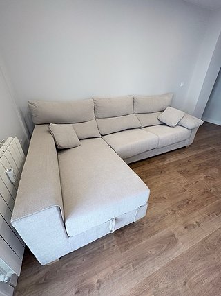 Sofá Shambala Banak con Chaiselongue beige - Banak