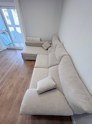 Sofá Shambala Banak con Chaiselongue beige - Banak
