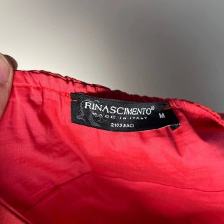 Abito Rinascimento Rosso con Fiore Taglia M