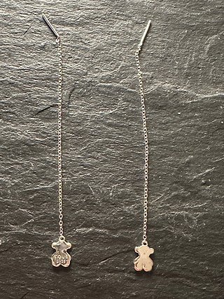Pendientes largos plata Nocturne Tous