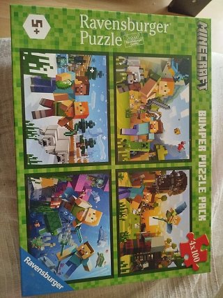 Puzzle Ravensburger Minecraft 4x100 piezas