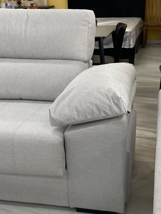 Sofa chaise longue gris claro NUEVO