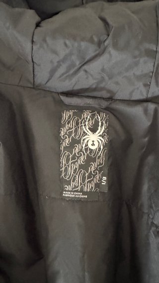 Chaqueta Negra Spyder para Nieve