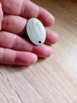 Chapa identificación militar francesa