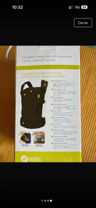 Mochila Portabebés Boba Carrier