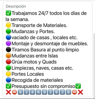 TRANSPORTES Y PORTES  FUERTEVENTURA