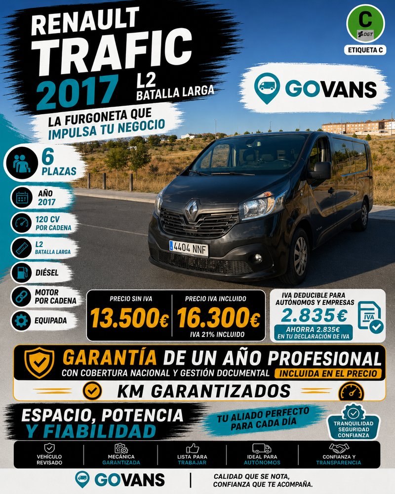 RENAULT TRAFIC - PASAJEROS 6 PLAZAS + CARGA - L2H1 - foto 1
