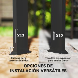 Pérgola Aluminio 3x3m con Techo Deslizable