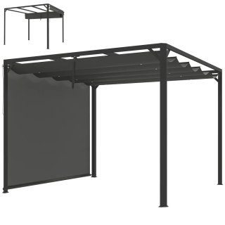 Pérgola Aluminio 3x3m con Techo Deslizable