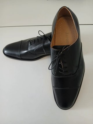 Zapatos de cuero negros para hombre